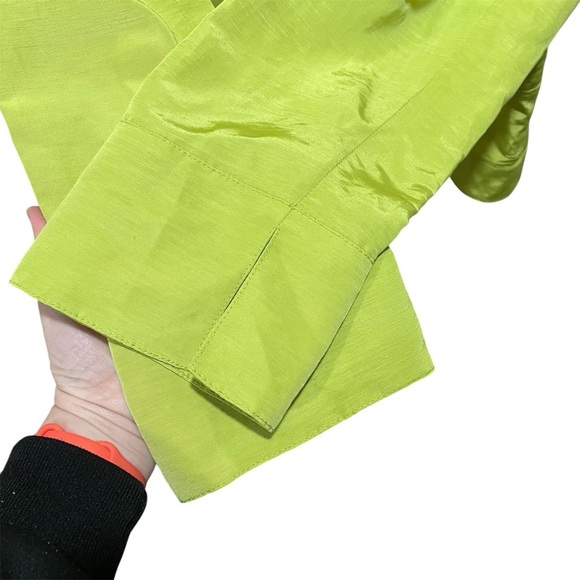 Lafayette 148 Stylish Chartreuse Women's Linen Blend Jacket - Picture 7 of 14